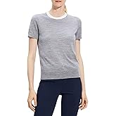Theory Womens Trim Basic Wool Tee