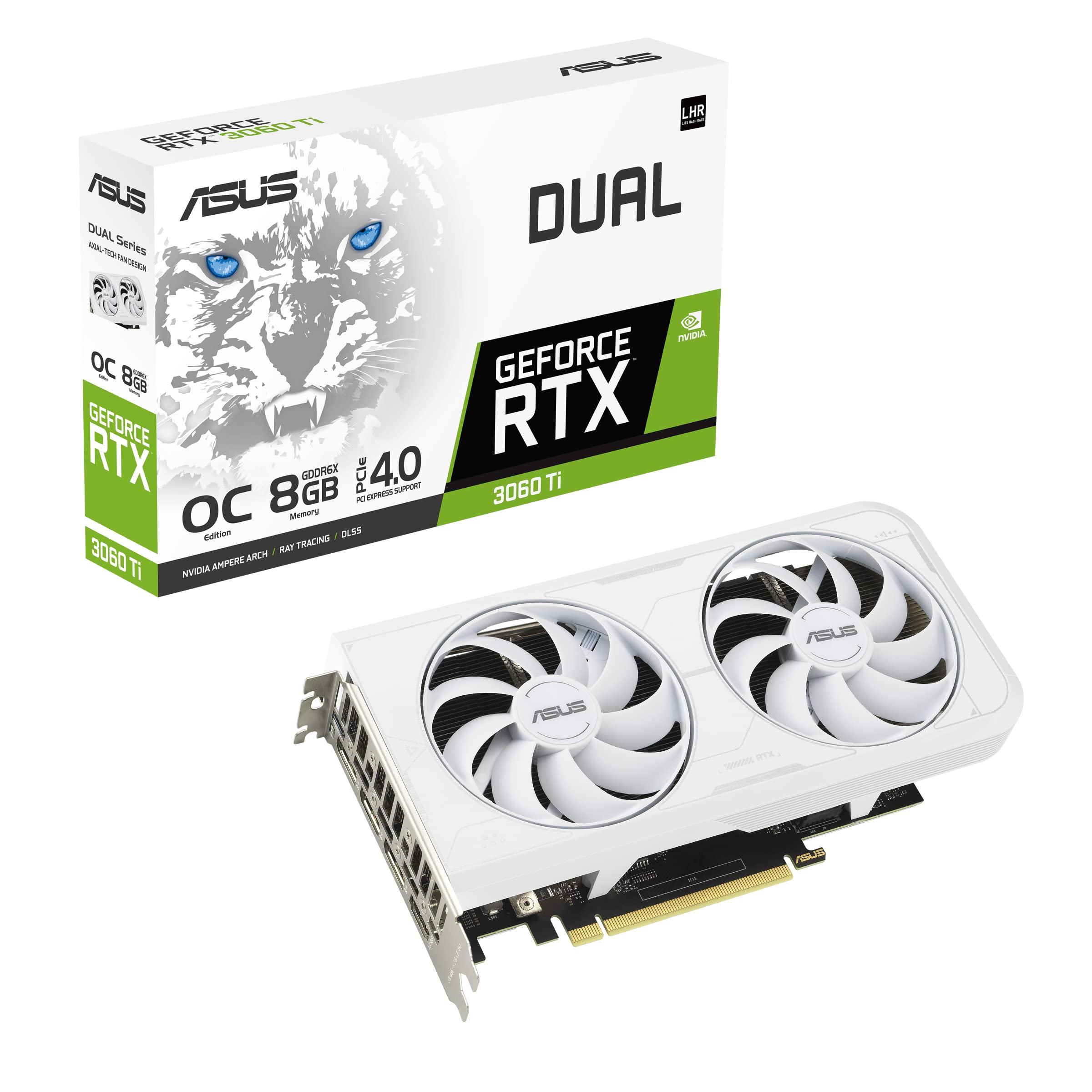 ASUS Dual NVIDIA GeForce RTX 3060 Ti White OC Edition Graphics