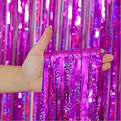 Melsan 2 Pack 3.2 ft x 8.2 ft Tinsel Foil Fringe