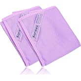 Norw&epsilon;x Window Cleaning Cloth, Glass Cleaning Cloth, No Chemical Needed, Just Add Water Lints Streaks Scratches Free. (Purple 2 Pack)