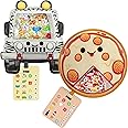BIZYBOO - The Original Seek & Find Plush - Hidden Object Search Problem Solving Educational Matching Game for Kids 2 and Up - 2 Pack (Cruz & Papa Pizza)