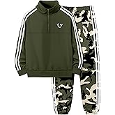 MIGU Boys Clothes for Boys Outfits Set Half-Zip Pullover Sweatshirt and Sweatpant 2pcs Boys Tracksuit