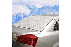 jeseny Pack-1 Rear Windshield Snow Cover, Back Window Frost Cover Offers Complete Protection from Snow, Ice and Other Winter Debris, Fits for Most SUVs/Vans (Silver#XD006/55"*31.5")