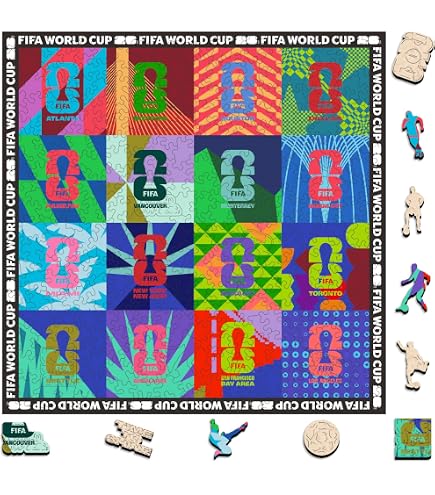 Amazon.com: FIFA World Cup 2026 200Pcs Wooden Puzzle Dallas Poster