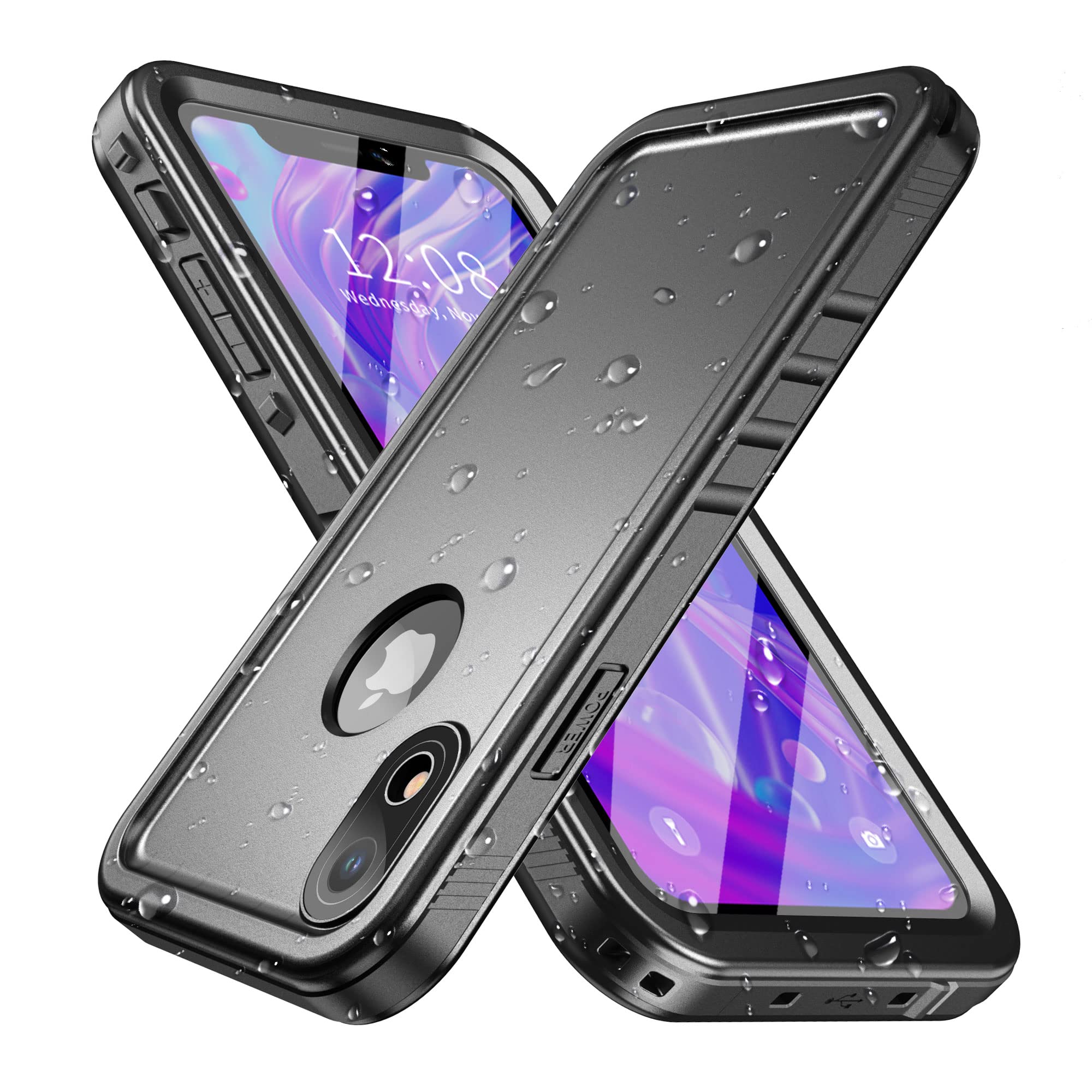 SPORTLINK for iPhone XR Waterproof Case - Shockproof Heavy Duty Front and Back Cover with [Built in Screen/Camera Protector] 360 Full Body Protective [Dustproof][IP68 Underwater]-6.1" Black — image 1