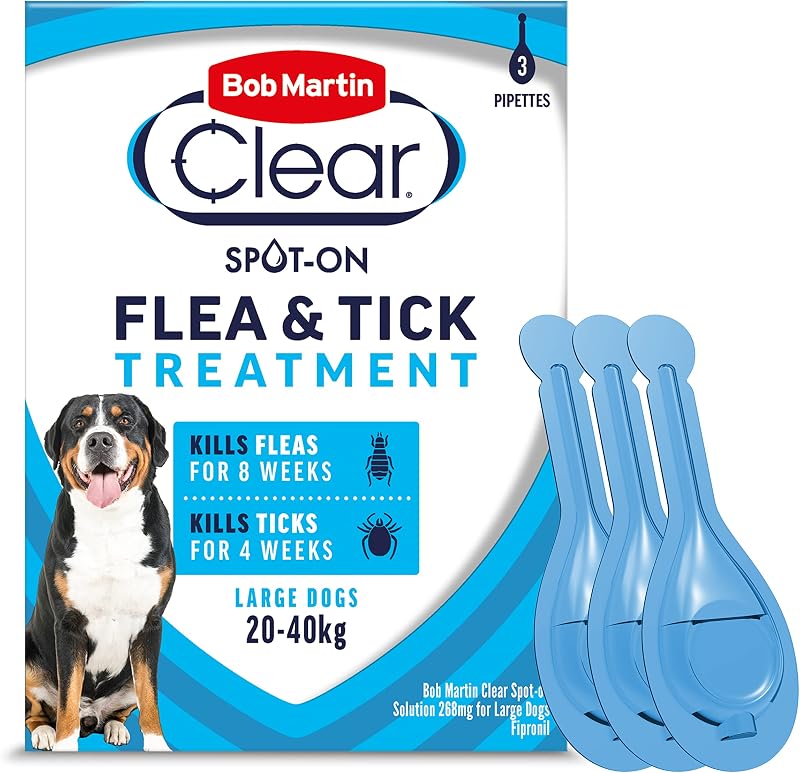 Bob Martin Clear Spot On Large Dogs 20-40kg 3 Pips Flea Tick