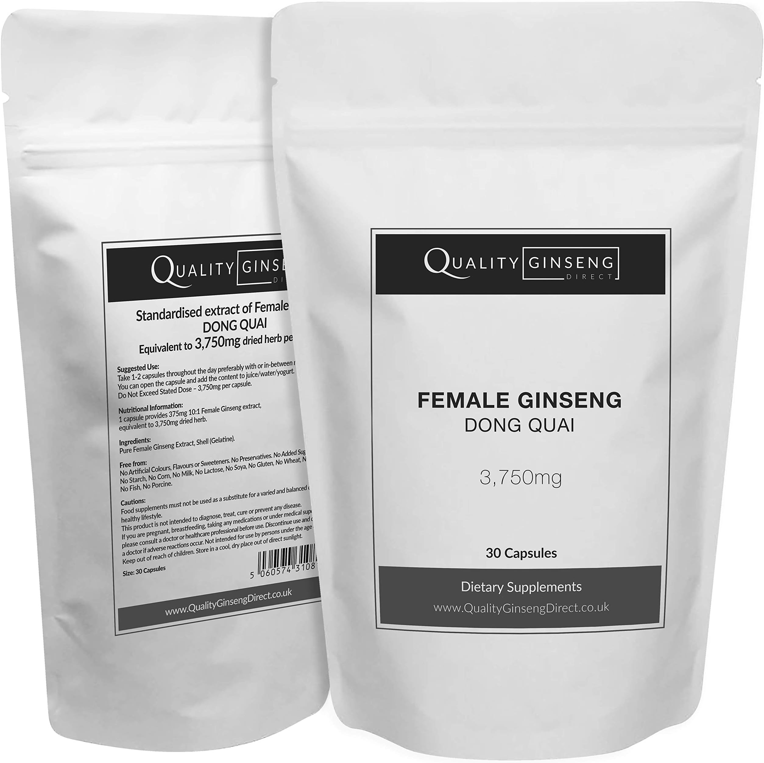 Dong Quai - Female Ginseng - 3,750mg Capsules - Powerful Formula (30)