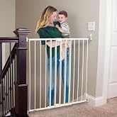 Toddleroo Easy Swing &amp; Lock Baby Gate for Top of Stairs: 36" Tall, Ivory | Top of Stairs Baby Gate, Hardware Mount, Open-Direction Control, 28.7"-47.8" Wide, 36" Tall, One-Hand Operation, Swing-Latch