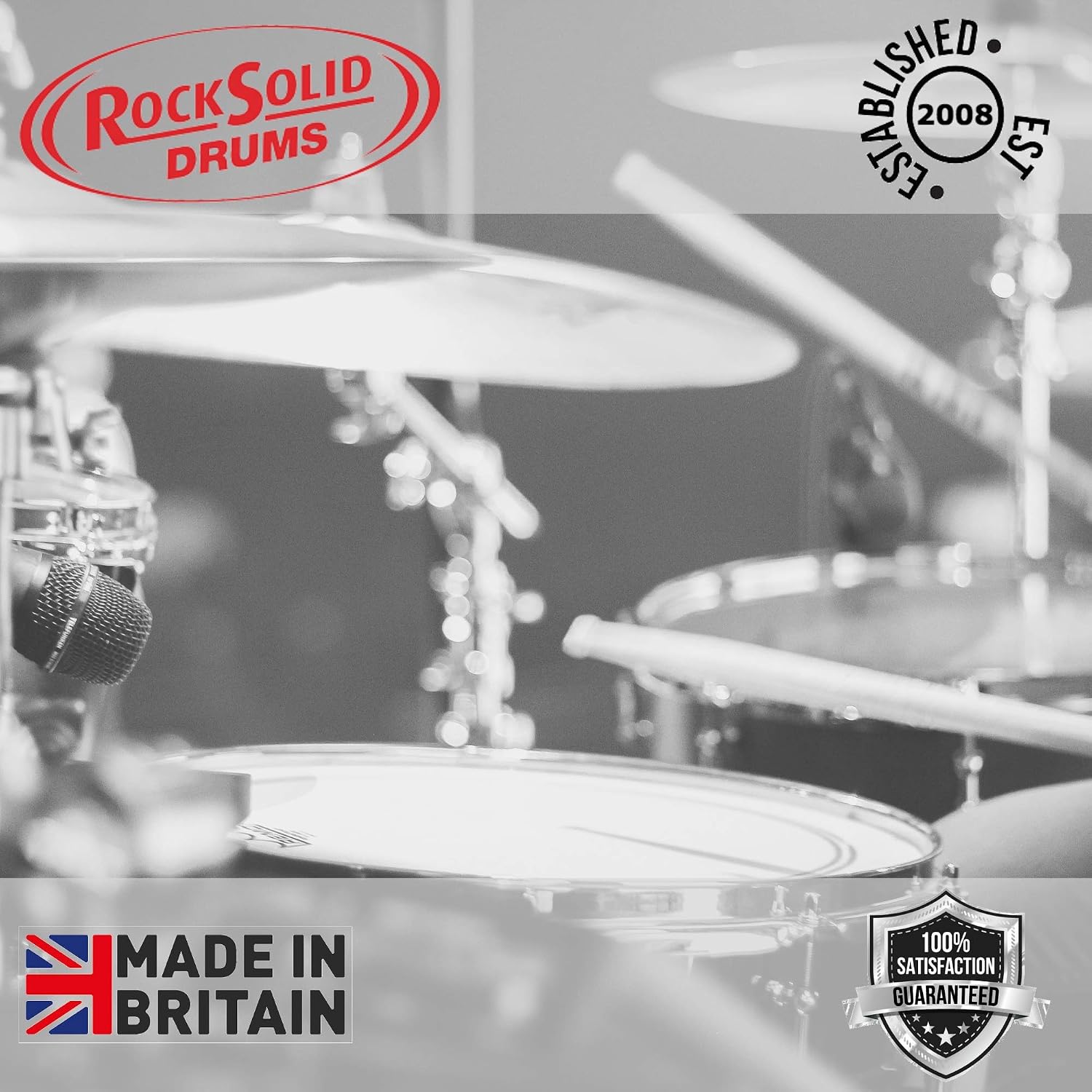 RockSolid White Coated Power Reverse Black Dot Snare Drum Head 13 Inch - Drum Snare Batter Skin, 13" - Image 4