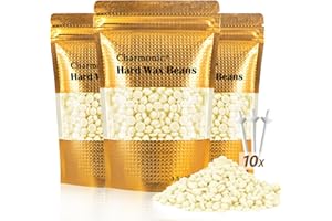 CHARMONIC 300g Wax Nose Wax Kit, Nose Hair Wax with 10 Waxing Sticks, Quick & Painless Nose Hair Waxing Kit for Men and Women Used at Least 50 Times Usage