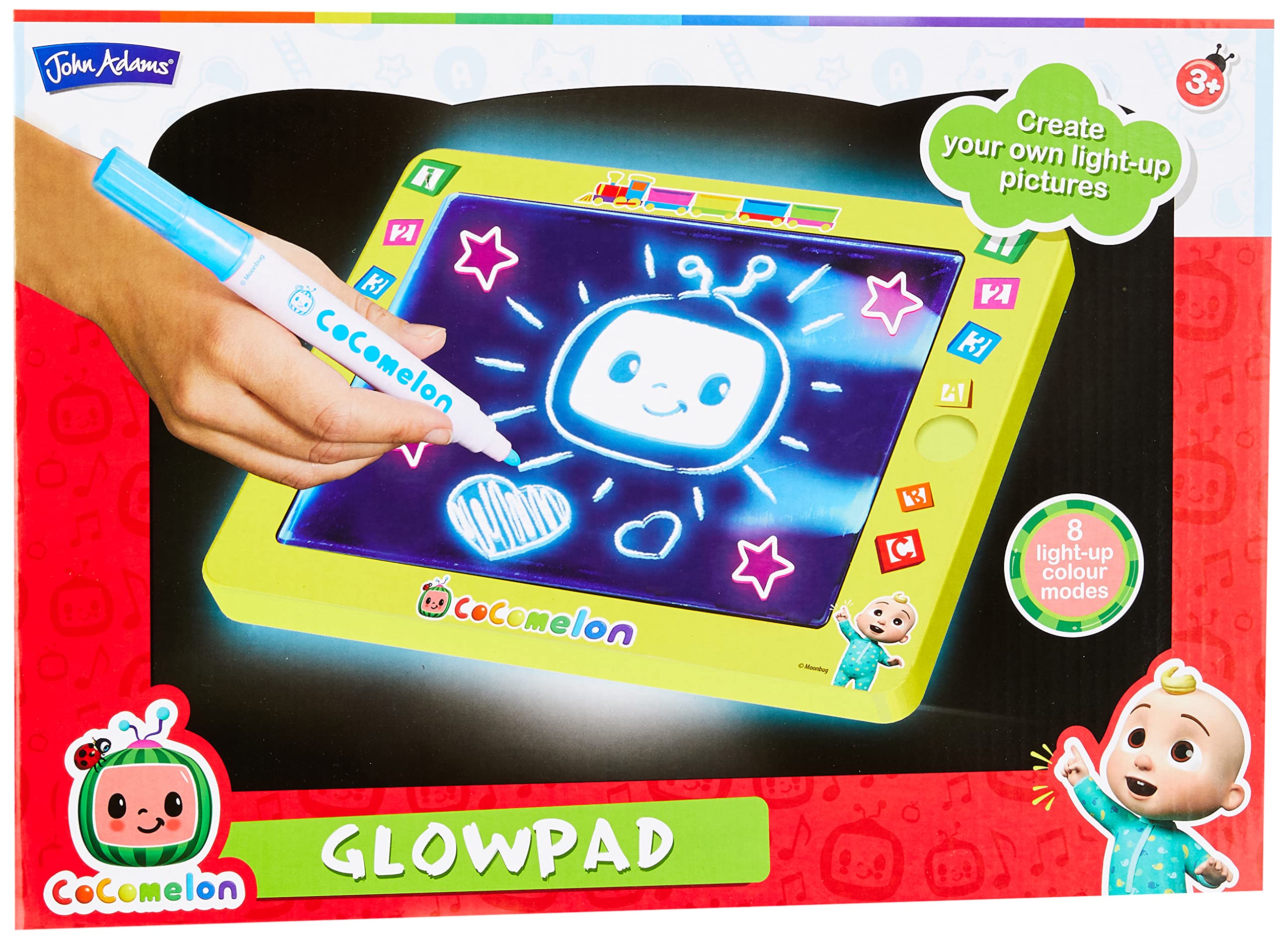 John Adams CoComelon GLOWPAD: Create your own light-up pictures, Preschool Building Blocks for ages 3+