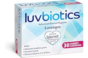LUV BIOTICS Luvbiotics – Advanced Dental Hygiene (1 Pack) – 30 Cherry Flavor Lozenges – Refreshen Breath & Promote Healthy Oral Microbiome – Probiotic Treatment for Adults – Oral Gum Medicine
