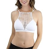 ToBeInStyle Women's Three Line Caged Crop Top