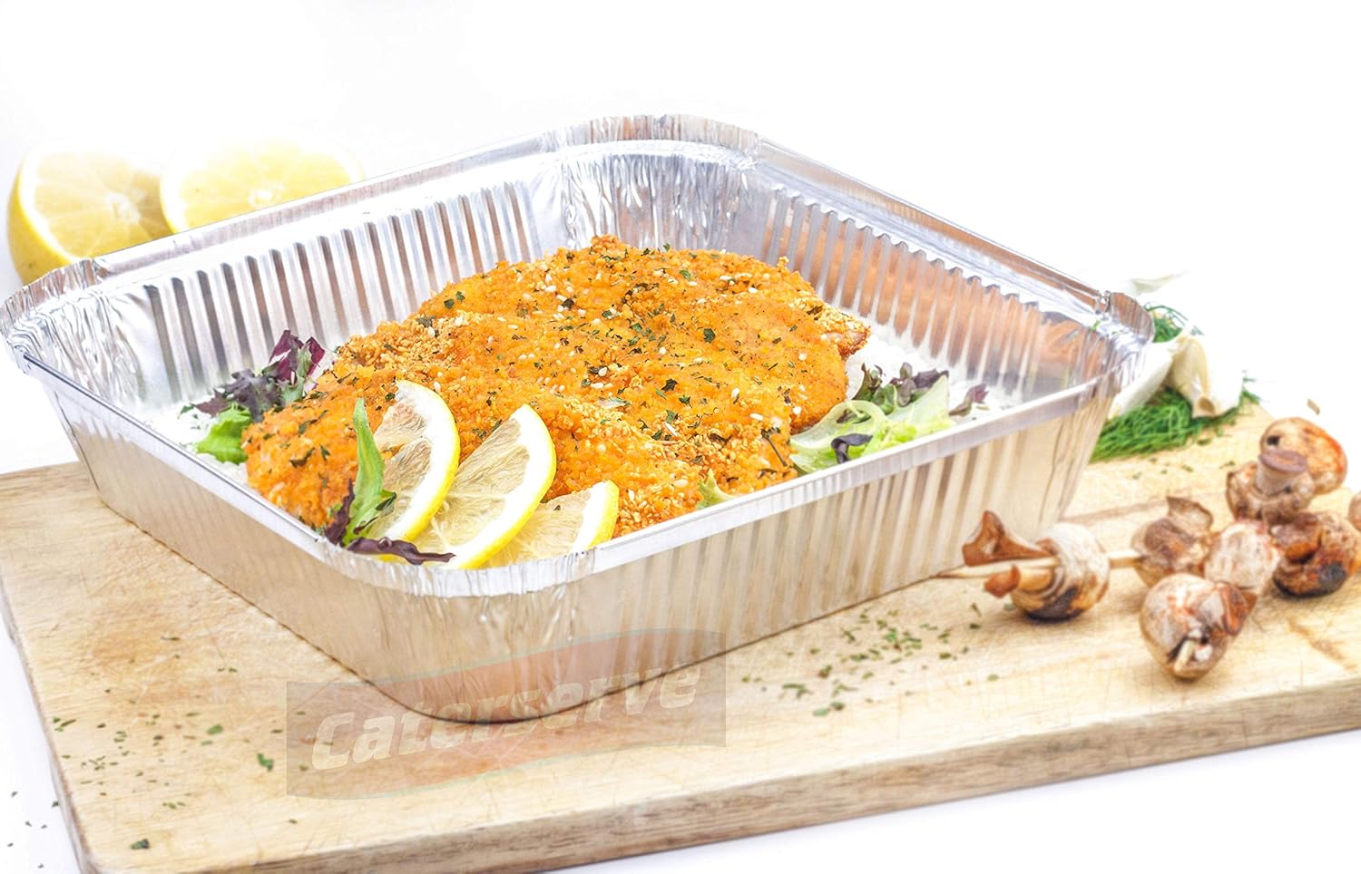 Aluminium Foil Trays with Lids, Large Tin Foil Containers for Roasting Baking, Broiling, Cooking, Food Storage and Freezing - Image 4