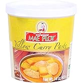 Mae Ploy Thai Yellow Curry Paste for Restaurant-Quality Curries, Aromatic Blend of Herbs, Spices & Shrimp Paste, No MSG, Pres