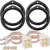NuIth Car 6.5 Inch Speaker Adapter Bracket W/Speaker Wiring Harness Kit for Honda 06-11 Civic/08-12 Accord/12-13 CR-V/Acura 2007-2013 Aftermarket Front Rear Door 6-6.75 Inch Speaker Adapter, 4PCS