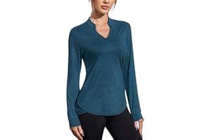 COOrun Workout Shirts for Women Long Sleeve Yoga Tops Casual Hiking Tee Shirt Athletic Breathable Top Quick Dry