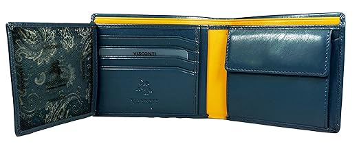title=Visconti portafoglio di pelle da uomo a piegatura tripla "PARMA" Luxury Leather