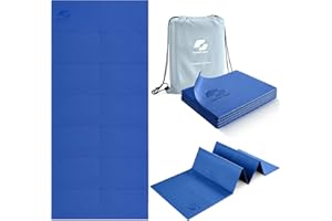 GymCope Foldable Yoga Mat for Travel, 68"x24" Folding Travel Gym Mat for Women Yoga Studio, Packable and Portable Pilates Mat with Storage Bag Easy to Carry, Lightweight Travel Workout Mat, 2mm/4mm