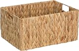 Wickerfield Water Hyacinth Organiser Baskets Large with Handles 40x30x20 cm