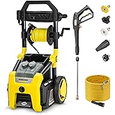 Kärcher Pressure Washer K2300PS, CETA Certified, 4 Spray Nozzles, Detergent Tank, Hose Reel, for Cars, Driveways, Siding, Patios, 1.2 GPM