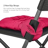 DKIEI Seat Pads for Dining Chairs 4 pcs 40x40cm Magenta Thick Cushions view 4
