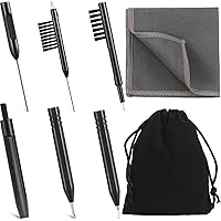 7 Stück Hörgeräte-Reinigungswerkzeuge Hörgeräteverstärker Reinigungsbürste und Magnet, Hörgeräte-Reinigungsset mit Samtbeutel