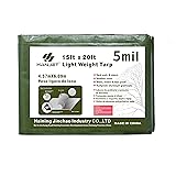 Hanjet Waterproof Heavy Duty Tarp 15 x 20 5 Mil