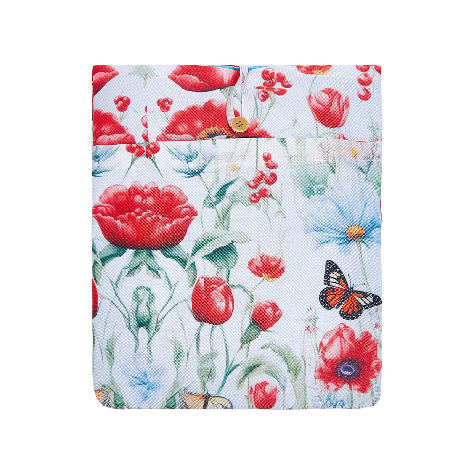 NICENEEDED Book Cover with Button, Printed Book Protector, Book Sleeve for Book Lovers Waterproof Book Pouch Multifunctional Book Storage Bag for Paperbacks Hardcovers(10.6 x 8.7 Inch)