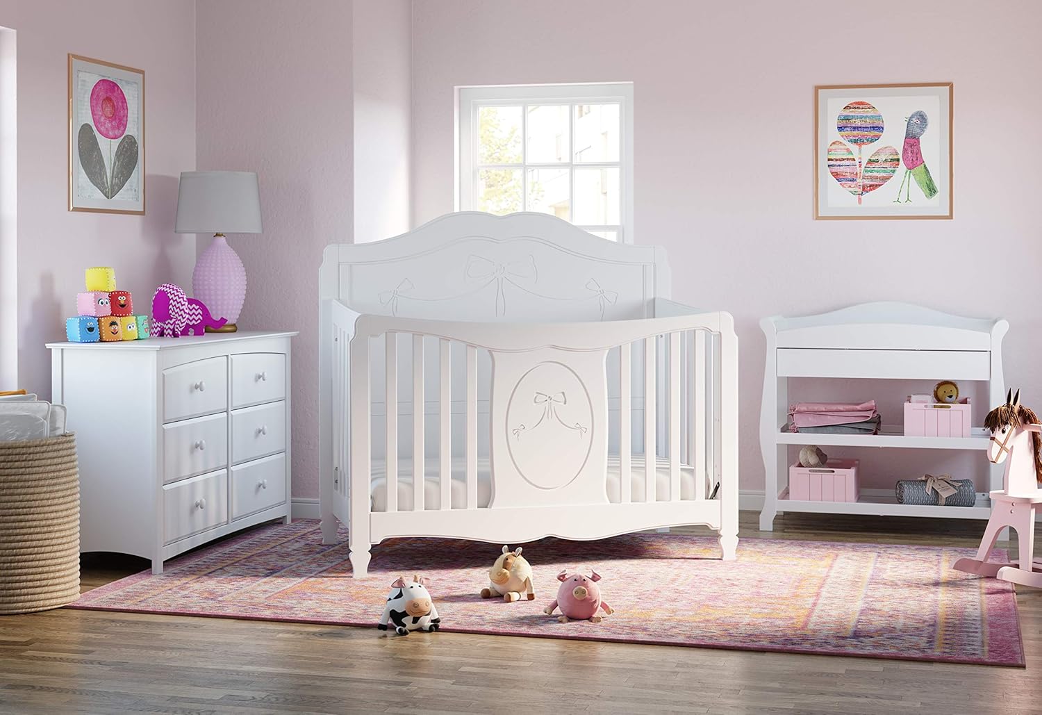 storkcraft princess 4 in 1 convertible crib white