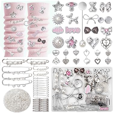 6pcs Mix Enamel Women Bag Pendant Charms Bow Necklace Jewelry Making DIY Charms