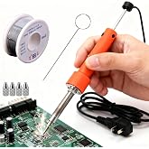 110V 30W Electric Solder Sucker, Desoldering Pump with 4PCS Different Nozzles and 1PCS 100g Solder Wire, Portable Desoldering Tool, 019 Desoldering Gun for Precision Solder Removal