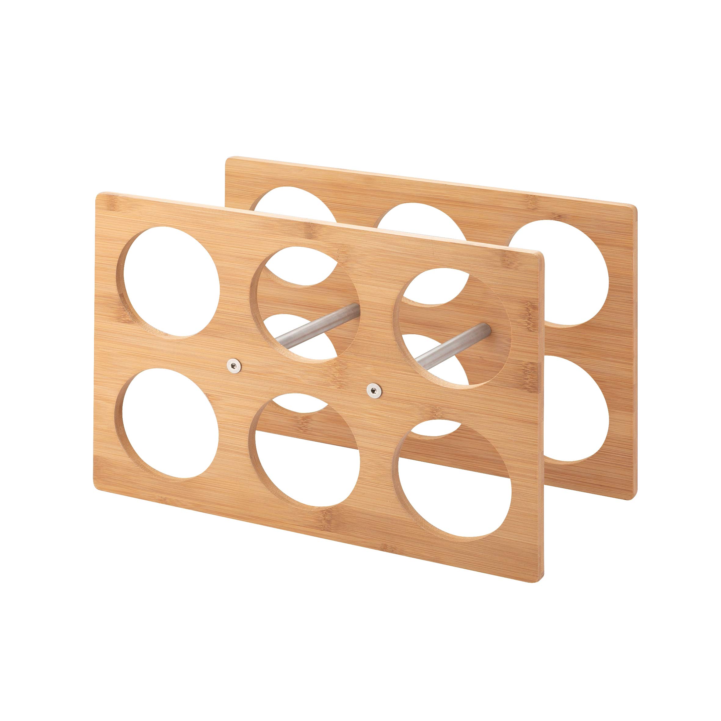 axentia Wine Rack, Wood/Silver, ca. 35 x 24 x 17,5 cm