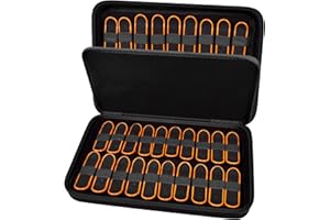 ALKOO Case Compatible with TECH DECK Ultra DLX Fingerboard 4-Pack, also Holds 38PCS for HOMETALL/for Teak Tuning/for GoldenPlayer/for TIME4DEALS/ for Gr8ware Collectible Mini Skateboards (L) (Black)