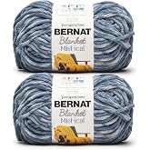 Bernat Blanket Mist-ical Crochet Soft Chenille Yarn, Storm Blue, 2-Pack | #6 Super Bulky Yarn, 100% Polyester, Soft Crochet Yarn for Blankets, Sweaters &amp; Amigurumi, 220yds, 300g/10.5oz per skein