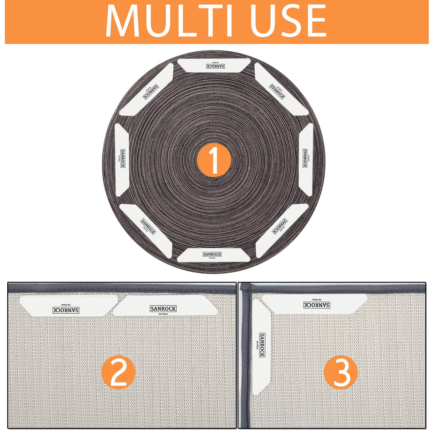 SANROCK Anti Curling Rug Grippers 1/8\