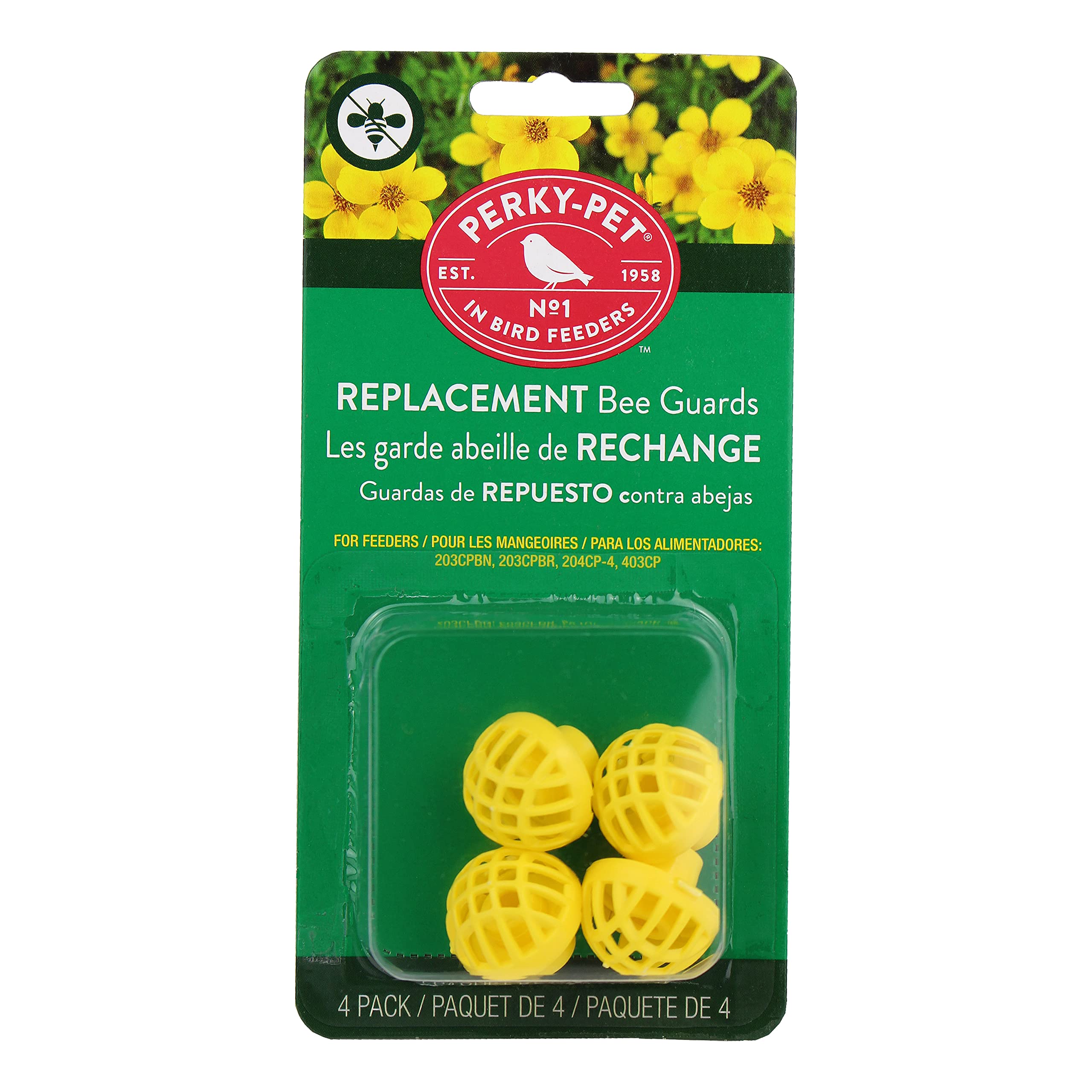 Photo 1 of Perky-Pet 205Y Replacement Yellow Bee Guards, 3.04W x 1.01D ins.