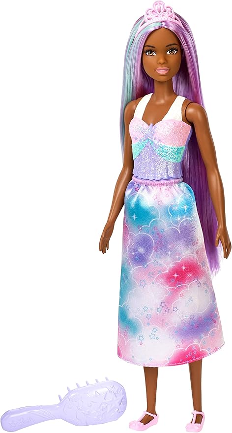 Amazon Com Barbie Doll Rainbow Princess Look With Extra Long