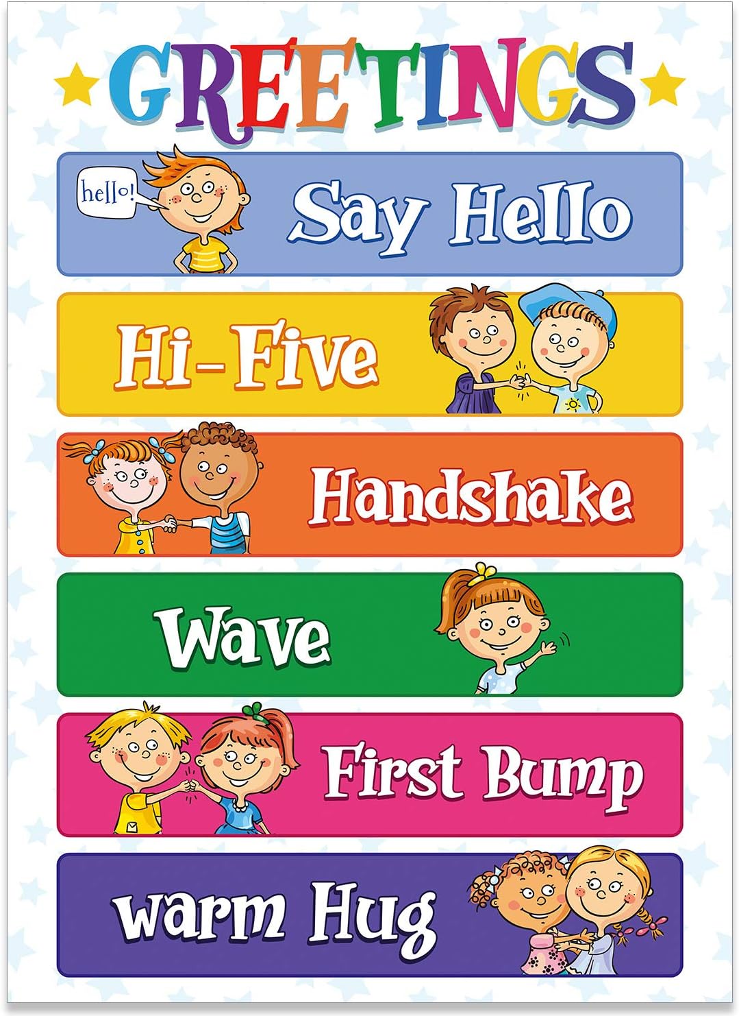 Large Educational Greetings Poster Teacher Supplies Classroom Supplies 
