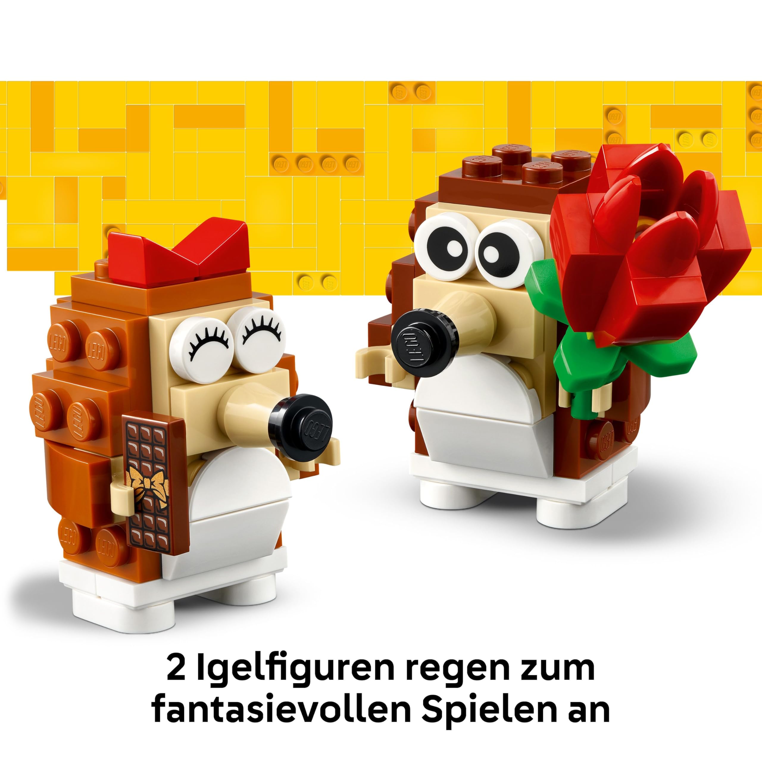 LEGO Igel und Ihr Picknick-Date, Tier-Spielset mit Pilzmodell, Bauset mit Naturkulisse für Kinder, Geschenkidee für Jungen und Mädchen ab 8 Jahren, die gern fantasievoll Spielen, Tierspielzeug 40711 5