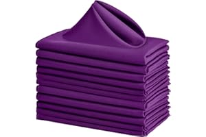 XWZO Cloth Napkins 12 Pack 18x18 inches, Washable and Reusable Table Napkins Ideal for Wedding, Party, Hotel, Events and Home