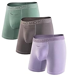 DAVID ARCHY Mens Underwear Cotton Boxer Briefs with