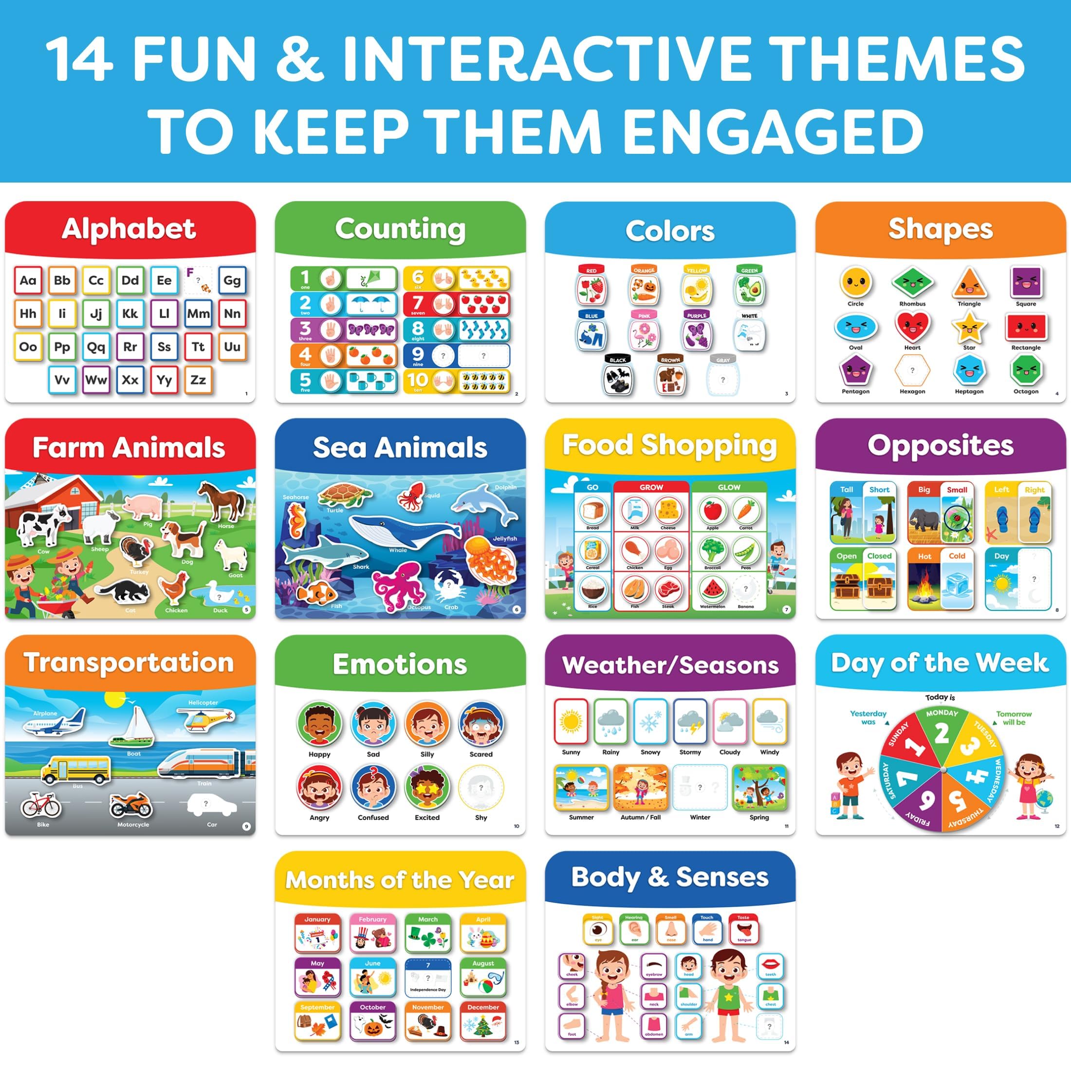 Montessori Preschool Busy Book for Toddlers Ages 3 and Up - Preassembled Preschool Learning Activities Homeschool Montessori Toys - 3 Year Old Boy Gift, Christmas Gifts for Grandkids