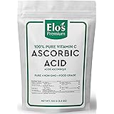 Ascorbic Acid (100g) By Elo’s Premium | Packaged In Canada| 100% All-Natural Pure Vitamin C| Non-GMO, Vegan, Gluten Free, and