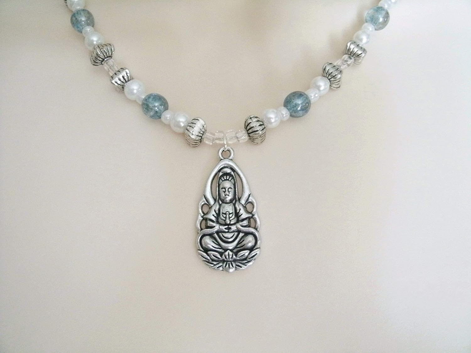 Goddess Quan Yin Necklace, handmade jewelry kwan yin