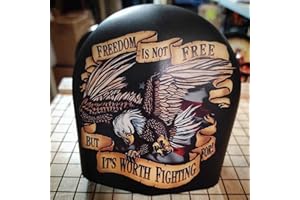 XIAOMA Motorcycle Cowbell Horn Cover, Harley Custom Skull Cowbell Horn Cover, Halloween Motorcycle Reaper Decoration - Gothic Death Harley Custom Made Biker Gifts. (The Eagle)