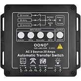 Manual and Automatic Transfer Switch, 3 Input 1 Output, AC120V 20Amp, ATS Auto Transfer Switch. OONO F-1073 (AC120V)