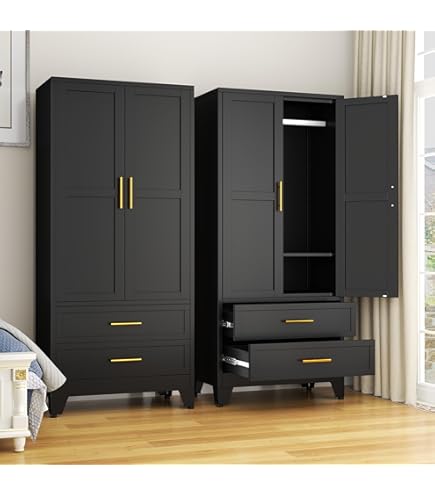 Amazon.com: South Shore Acapella Wardrobe Armoire Pure Black