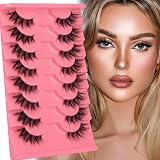 Mavphnee Half Lashes Fox Style 8 Pairs Natural Clear Band 3D PBT False Eyelashes view 6