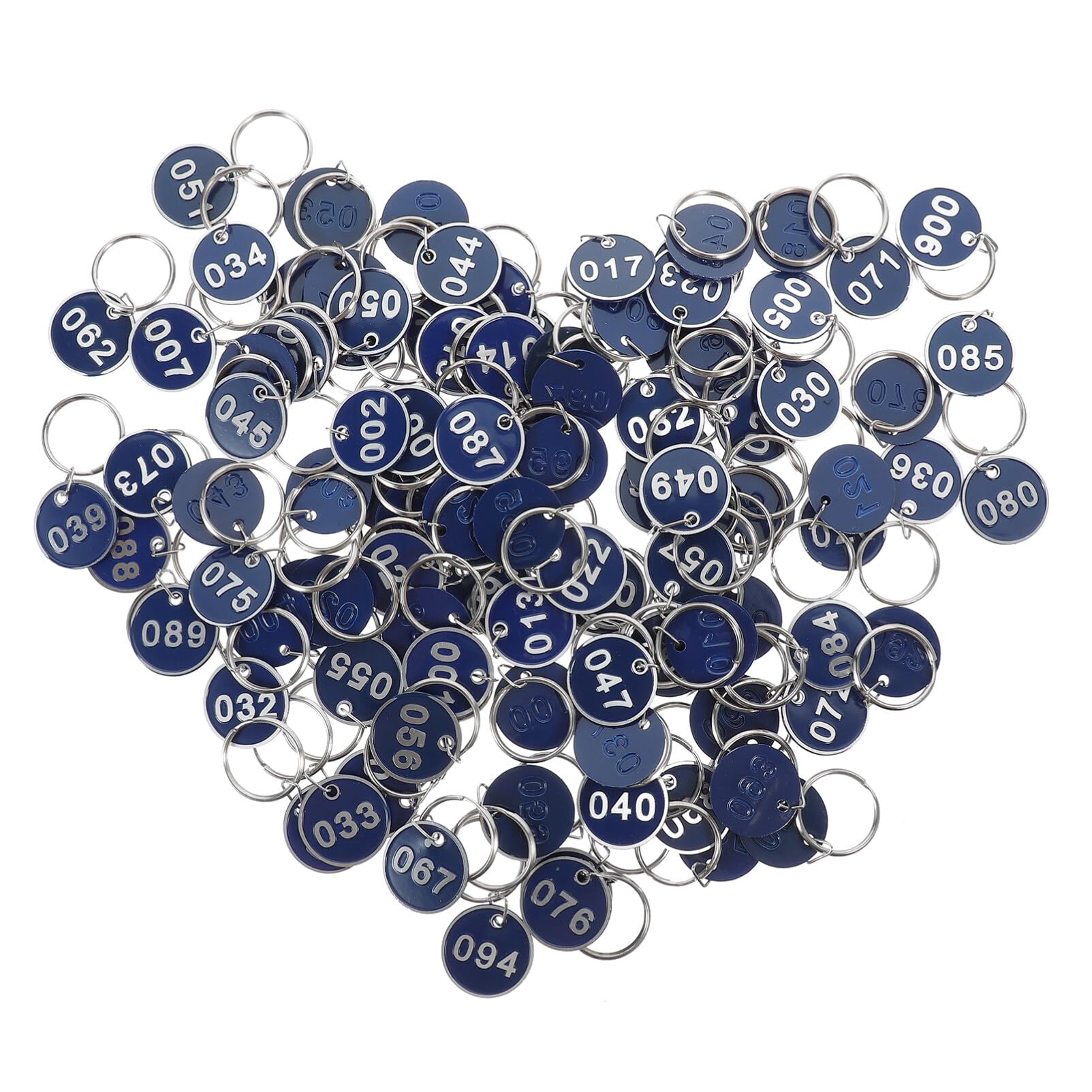 100Pcs Blue Aluminum Alloy Key Tags with Numbers 1-100 for Easy Organization in Homes Hotels and Saunas